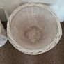 White Wicker Waste Paper Bins X 2 Image 3