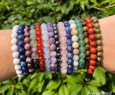 Gemstone Bracelets Amethyst, Rose Quartz, Carnelian, Tigers Eye, Moss Agate, Labradorite, Sodalite and more