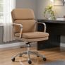 Office Chair, Desk Chair, Adjustable Height, High Back, 360 Swivel, 61x67.5x100cm Brown Image 2