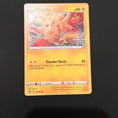 Pokemon Card Pikachu SWSH153 Snowflake Stamp Holiday Calendar Promo NM