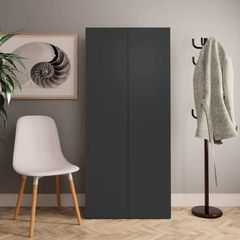 Shoe Cabinet Grey 80X35.5X180 cm Chipboard