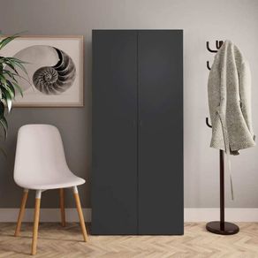 Shoe Cabinet Grey 80X35.5X180 cm Chipboard