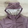 Next girls mauve puffer coat with teddy bear ears - excellent conditio Image 3