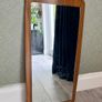 Mid century teak effect wall mirror Image 3