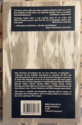 Biographers And The Art Of Biography by Ulic O'Connor