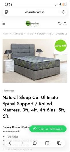 Yisk bed frame + matress