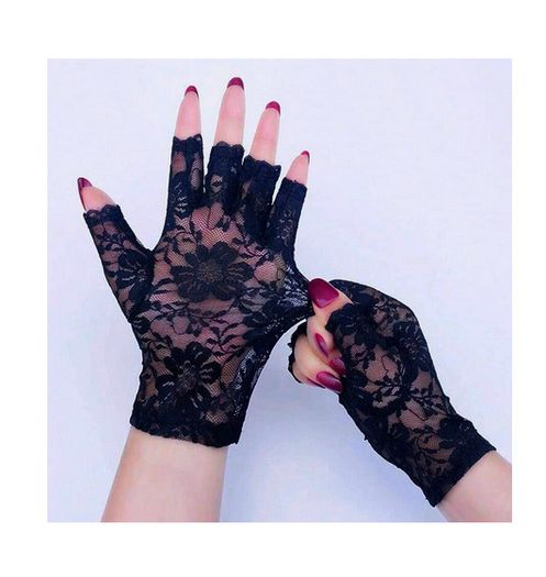 Black Lace Gloves - new/with tags - great accessory - will fit any outfit