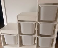 ikea trofast with 6 storage boxes