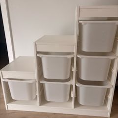 ikea trofast with 6 storage boxes