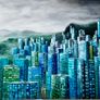 Acrylic Painting / cityscape / contemporary art  / wall art Image 2