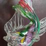 A decorative art glass fish figurine. glass. Image 2