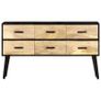 Sideboard 110x33x64 cm Solid Mango Wood Image 4