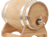 Wine Barrel with Tap Solid Pinewood 6 L