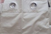 New beigh colour curtains with completely blackout liner .Never hung .as made a mistake with the length .Size 56"x80"each panel 12