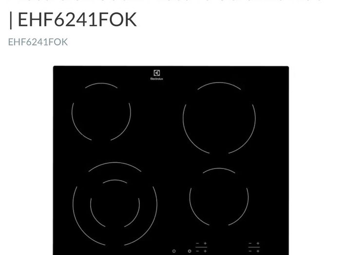 Electrolux 60cm Electric Ceramic Hob IEHF6241FOK
