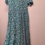 New M&Co blue floral print tiered cotton dress size UK 14 petite Image 6