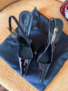 YSL Heels Burgundy 40