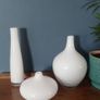 Fabulous Collection of Three Rare Vintage IKEA Hand-Blown Salong Glass Vases designed by Johanna Jelinek, Opaque White Colourway, Circa 1990 Image 5