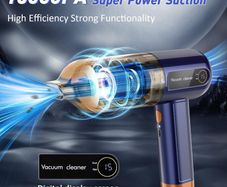Vacuum Cleaner Portable Car Hoovers Cordless Car Vacuum Cleaner Rechargeable Powerful 15000Pa Mini Hoover for Pet Hair Home Office Kitchen Carpet