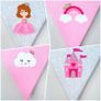 One of a Kind Adorable Princess Style Bunting Image 3