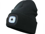 main image for ad Black Beanie Hat with Built-in 4-LED Light -  Washable
