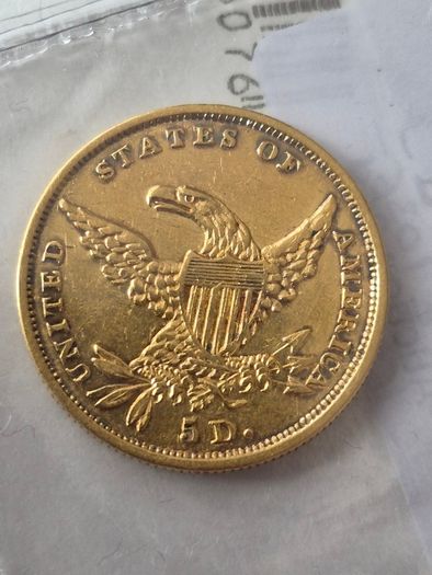 USA 5 dollar  1834