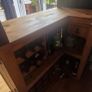 Mexican pine/ Navy L shaped home bar Image 4