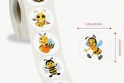 Bee Stickers - Rolls of 50 stickers