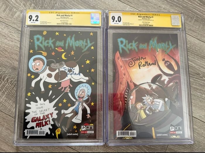 Rick and Morty signed Comics RAR