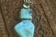 Larimar &amp; Sterling Silver Pendant