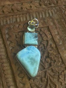 Larimar & Sterling Silver Pendant