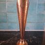 Tall solid Copper Arts and Crafts hammered Vase Image 3