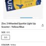 Zinc 3 wheeled light up scooter Image 2