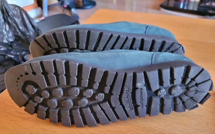 Waldlauefer Moccasins shoes in petrol blue size 6
