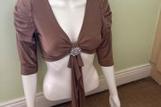 Brown cropped top