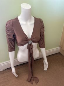 Brown cropped top