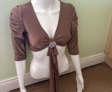 Brown cropped top