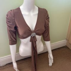 Brown cropped top