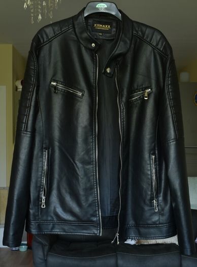 KYMAXX Faus Leather Bomber Jacket