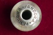 Original Pandora Charm 790921 White Zig Zag Murano Glass Bead