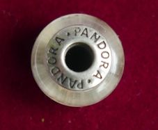 Original Pandora Charm 790921 White Zig Zag Murano Glass Bead