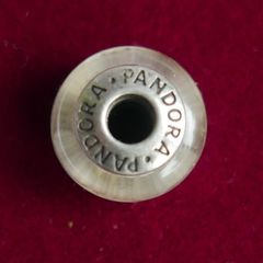 Original Pandora Charm 790921 White Zig Zag Murano Glass Bead