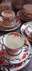 Art Deco Hand Painted Ivery Ware Tea Set