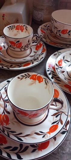 Art Deco Hand Painted Ivery Ware Tea Set