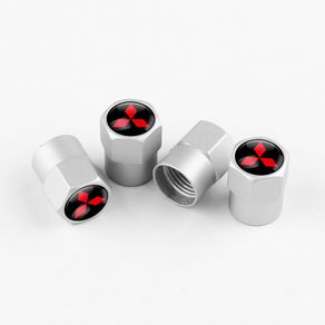 Tire Valve Caps Wheel Tire Parts Valve Stem Caps Cover Car Logo For Mitsubishi Montero Sport Mirage Adventure Pajero Lancer Strada L300 Montero Galant Canter ASX Fuzion Eclipse L200