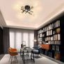 NEW SALE | Sputnik Ceiling Light Fixtures, Modern Black 4-Light Chandelier Ceiling Lights Industrial Semi Flush Mount Ceiling Lamp for Bedroom Living Room and Kitchen Island Image 4