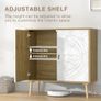 Accent Cabinet with 2 Doors Carved Storage Cabinet with Adjustable Shelf Image 5
