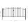 Double Door Fence Gate with Spear Top 400x225 cm Image 6