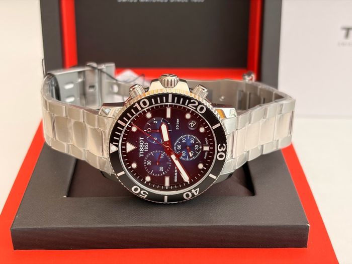 Tissot Seastar 1000 Chronograph Men's Graded Blue Watch T1204171104101