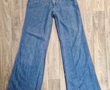 RARE 1970s Faded Glory Vintage Bell Bottoms with Leather accents